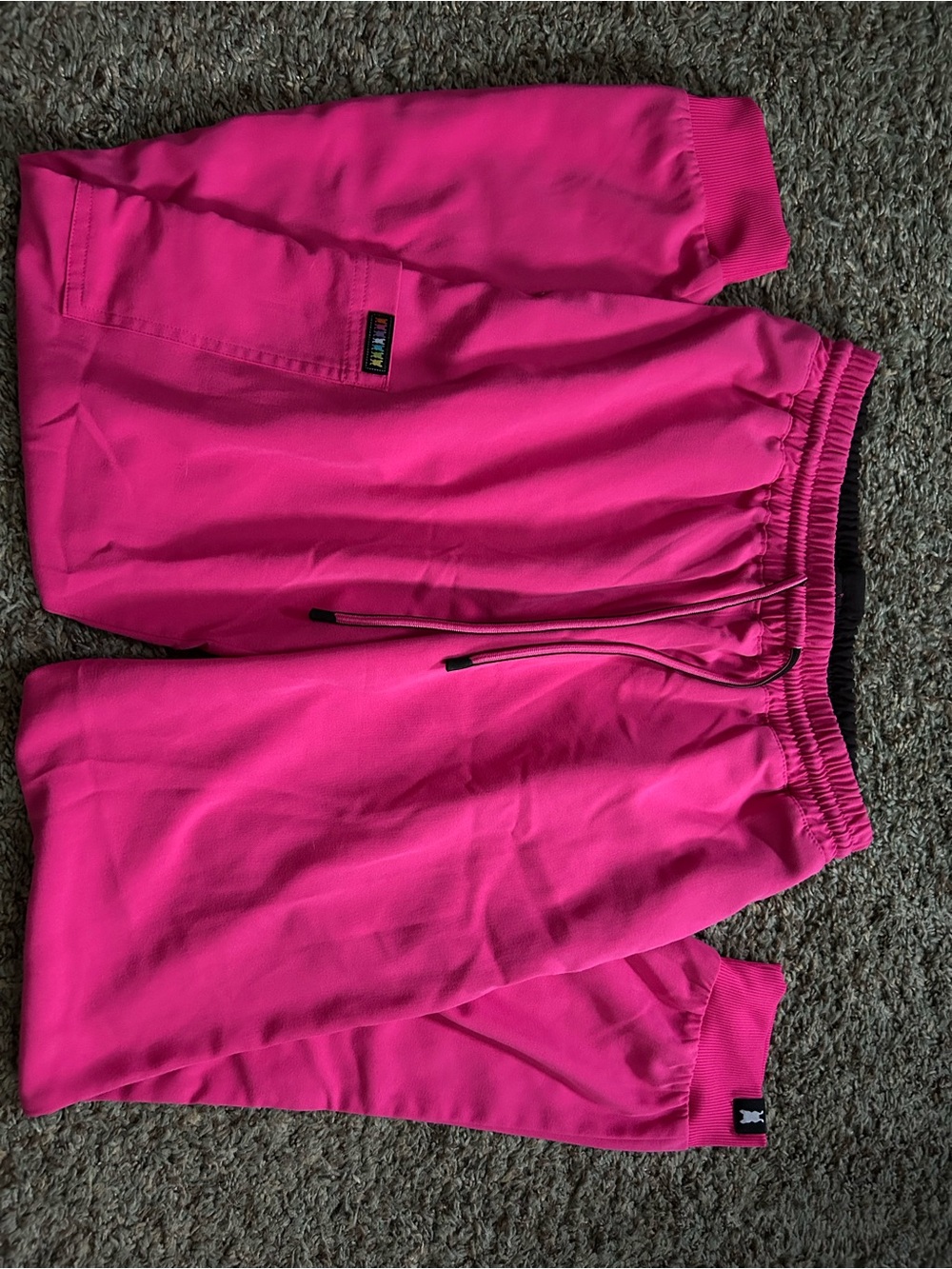 Bright Pink scrub joggers with Drawstring